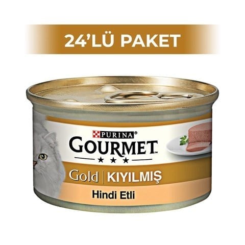 Purina Gourmet Kıyılmış Hindi Kedi Konserve 85 gr 24 Adet