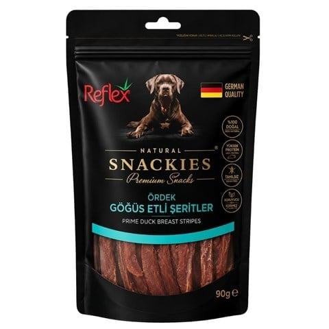 Reflex Snackies Natural Ördek Göğüs Etli Şerit Tahılsız Köpek Ödül Maması 90 gr