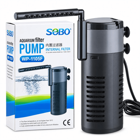 Sobo WP-1105F Şelale Aparatlı Akvaryum İç Filtre 200 L/saat 5W