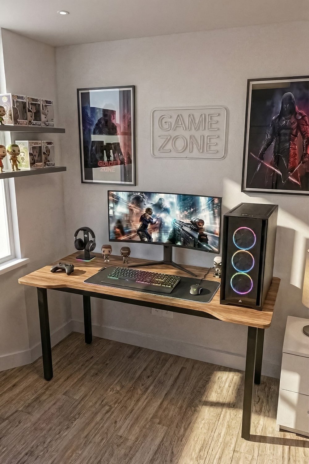 140 Çam Oyun Çalışma Masası Gaming Masa Ofis Masası