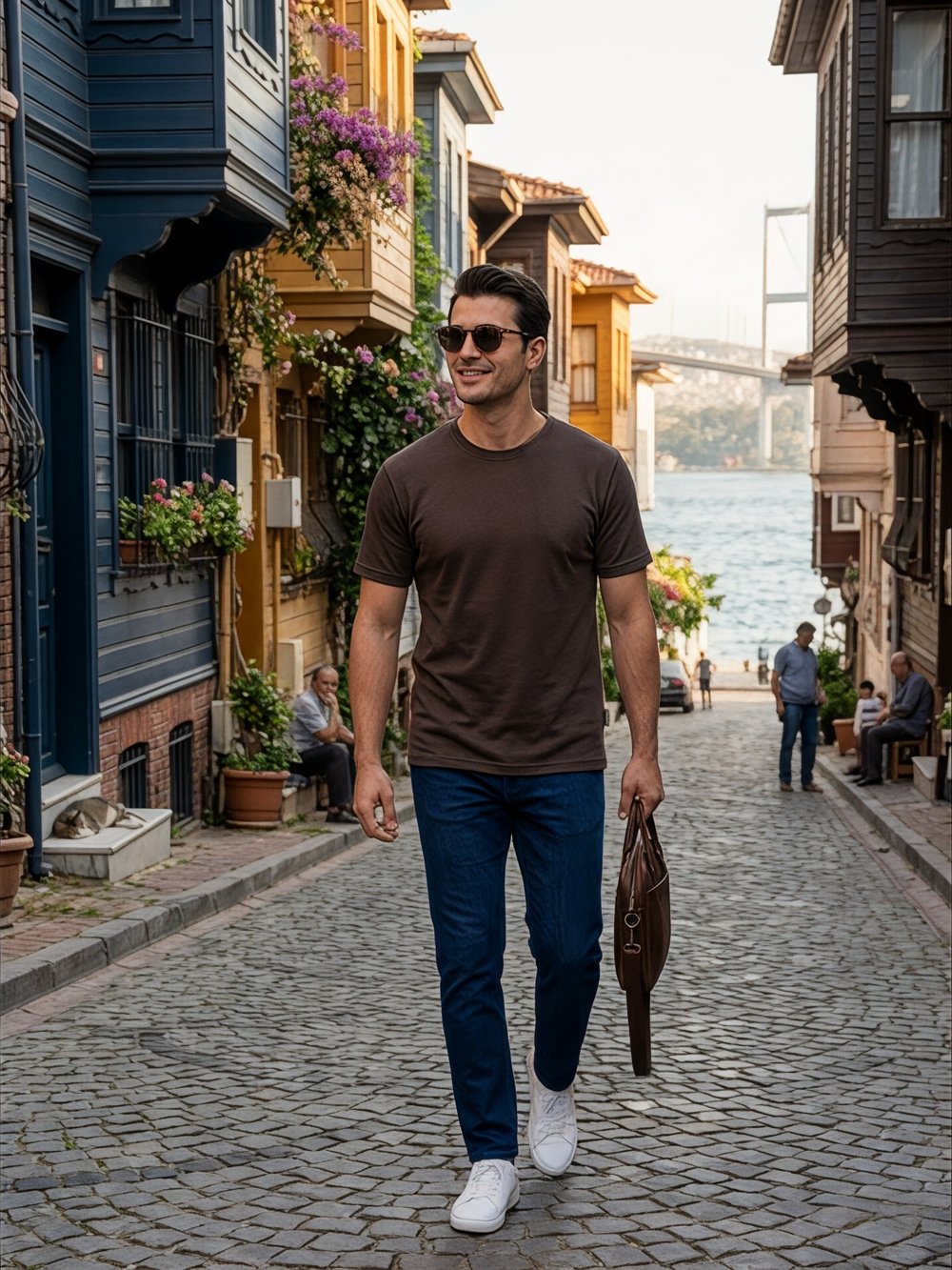 Basic T-Shirt Regular Kahverengi