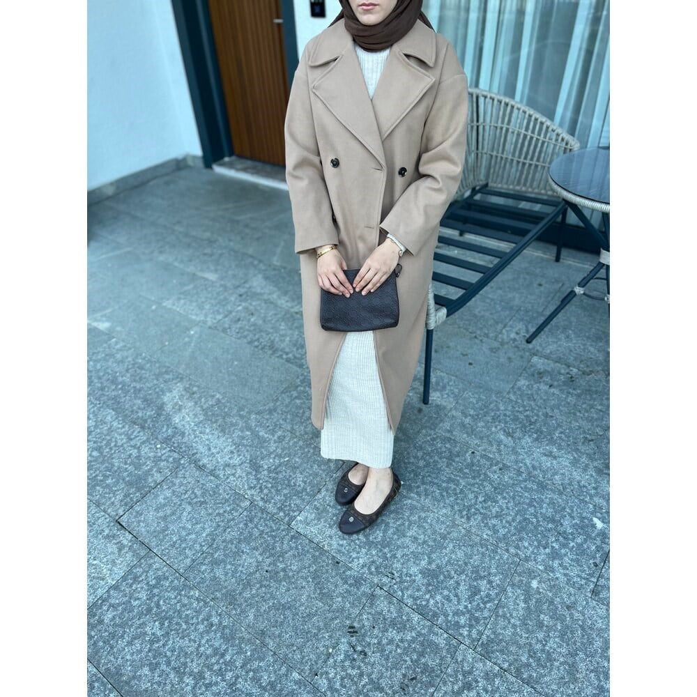 Düğmeli Kaban - Vizon 