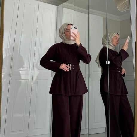 KEMERLİ TAKIM BORDO
