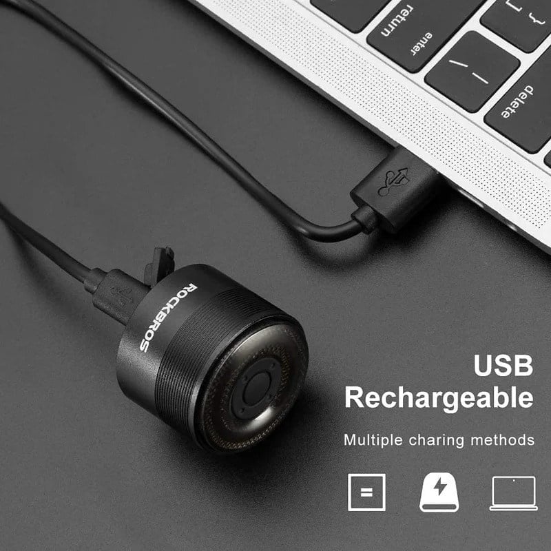 Rockbros Akıllı Fren Sensörlü Şarjlı Bisiklet Arka Stop Lambası (IPX6)