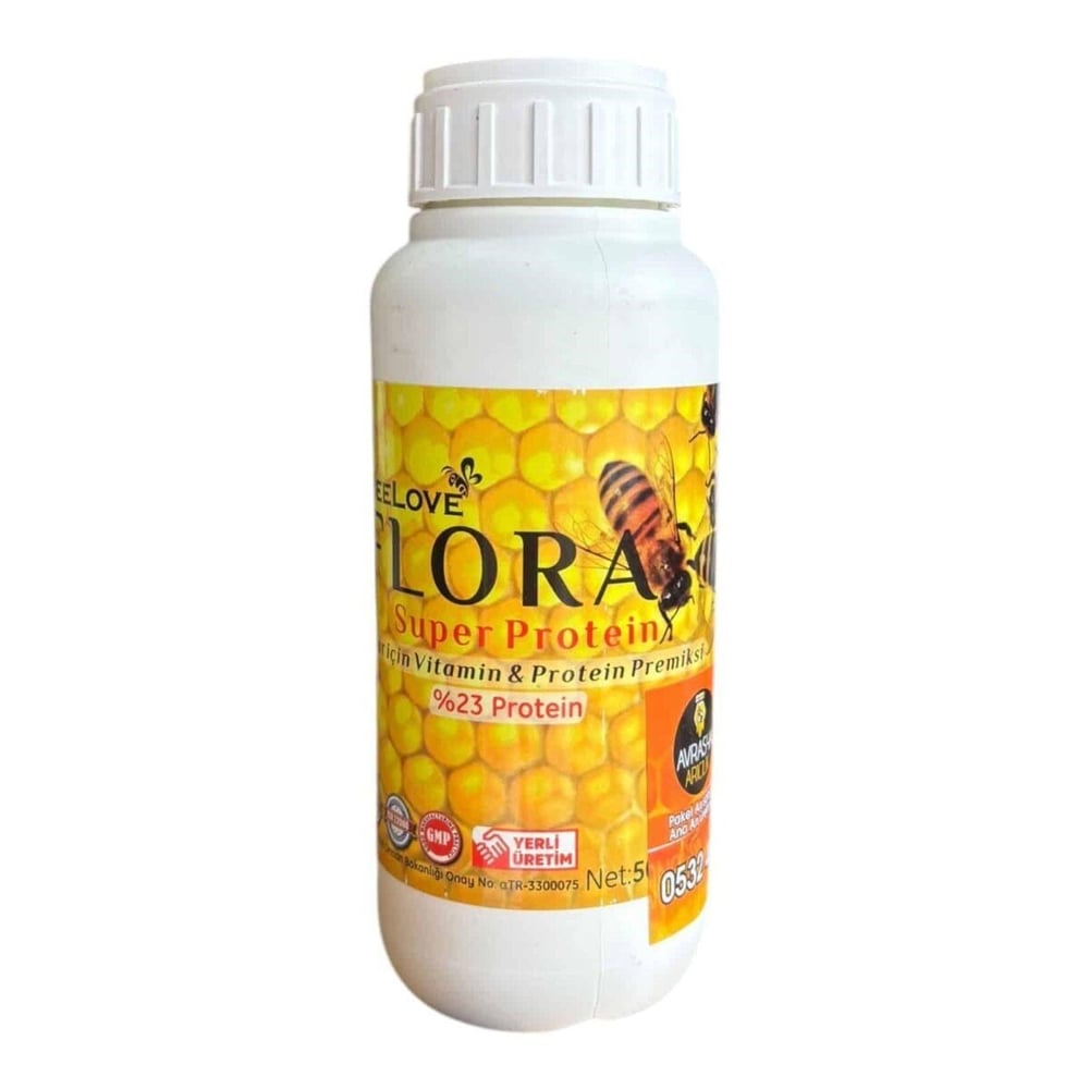 BEELOVE FLORA SUPER PROTEIN ARILAR İÇİN SIVI VİTAMİN & PROTEİN PREMİKSİ %23 PROTEİN 500 ML - YT00740
