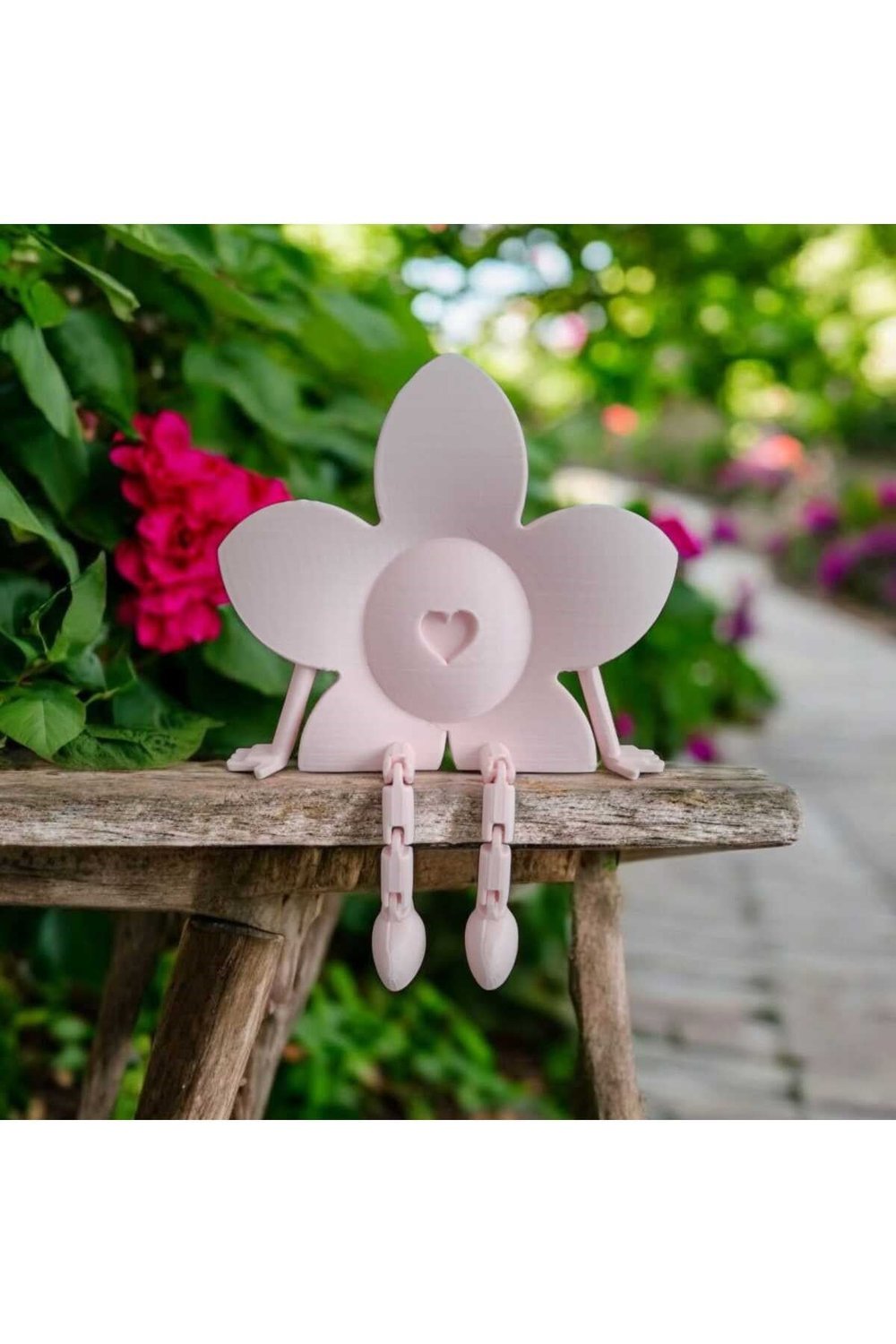 3D Baskı Çiçek Figürlü Dekoratif Oturan Obje