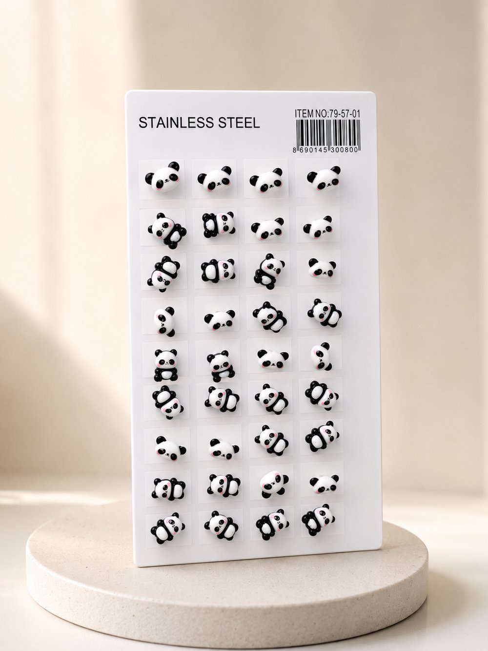 Standlı Çelik Çocuk Küpe