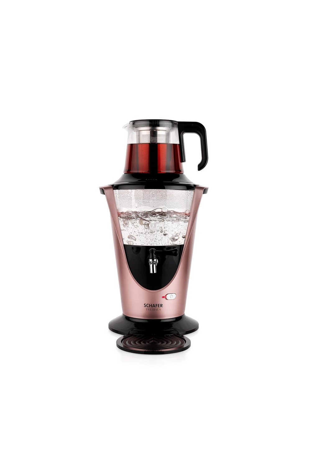 Tee Haus Yeni Nesil Elektrikli Cam Semaver-Rosegold