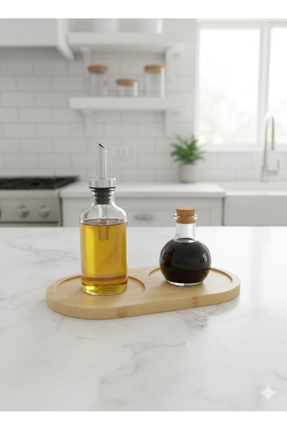 Bambu Yağdanlık Altlığı - Minimalist ve Çok Yönlü Bambu Oval Altlık