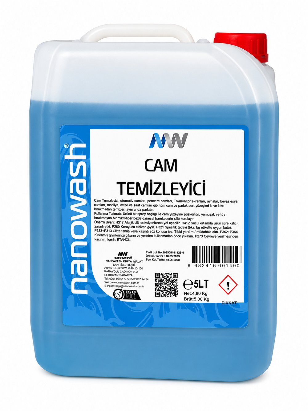 Nanowash Cam Temizleyici 5 Lt