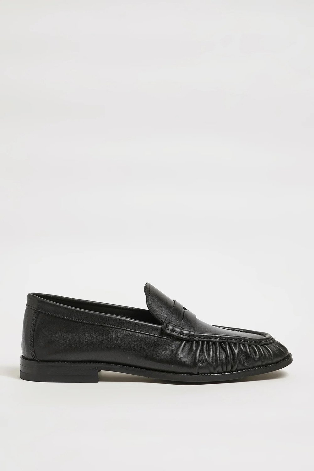 Amory Model Hakiki Natural Deri Neolitik Taban Loafer Ayakkabı - SİYAH