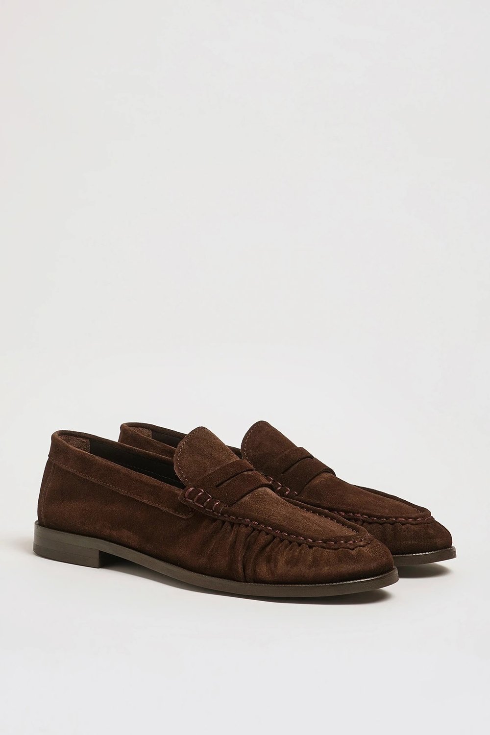 Amory Model Hakiki Natural Deri Neolitik Taban Loafer Ayakkabı - KAHVERENGİ
