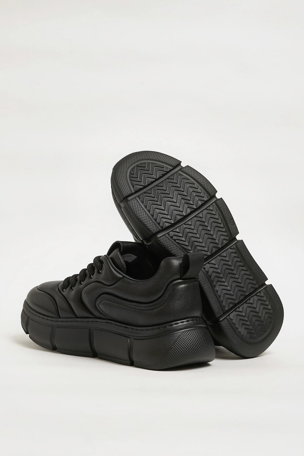 Anderson Model Hakiki Natural Deri İthal Taban Sneaker Ayakkabı - SİYAH