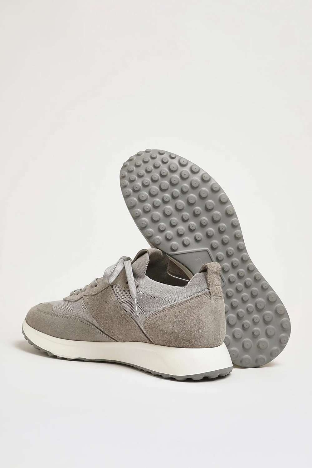 Bosco Model Hakiki Kombinasyonlu Deri Eva Taban Sneaker Ayakkabı - GRİ