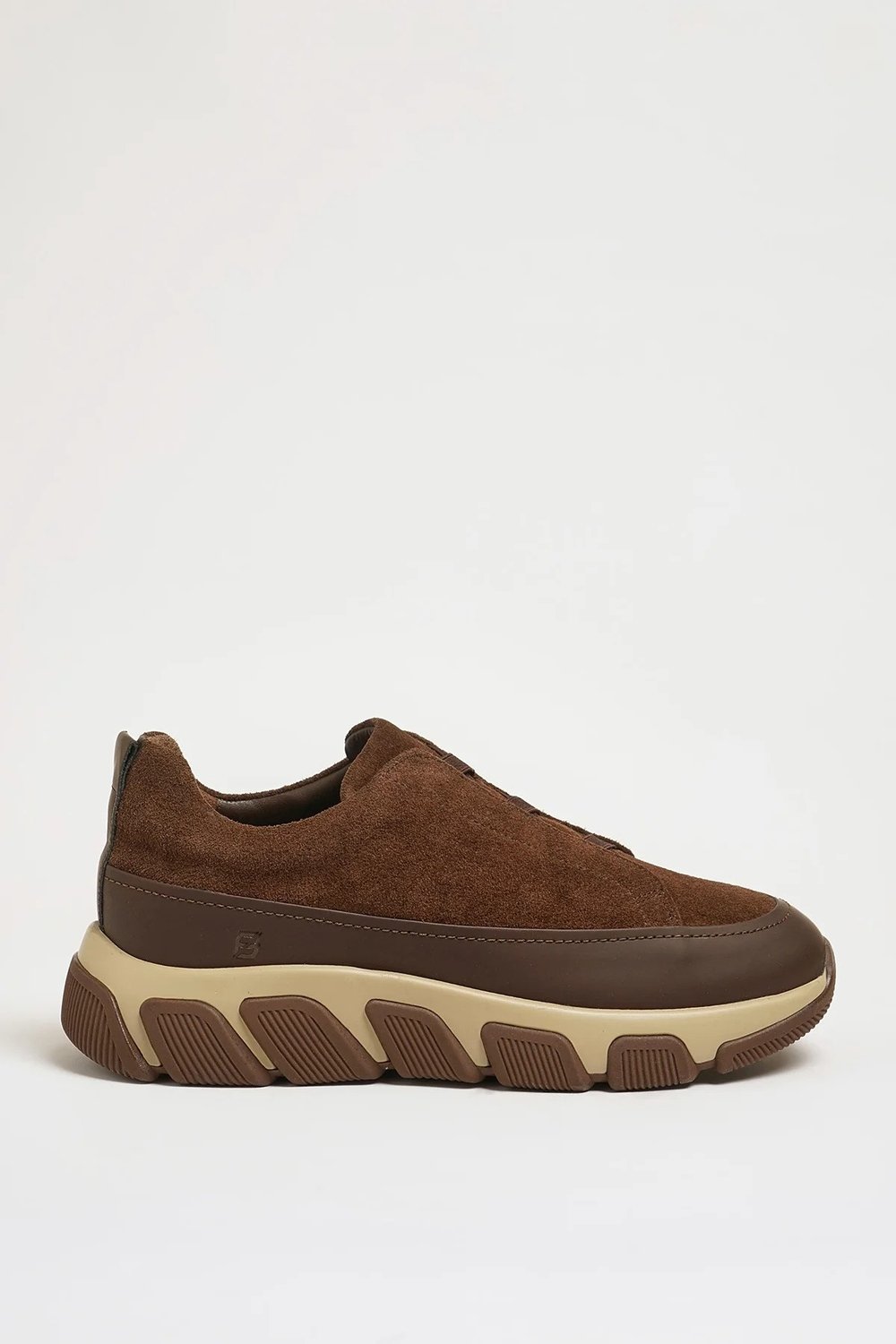 Brooklyn Model Hakiki Süet Deri İthal Taban Lastikli Sneaker Ayakkabı - KAHVERENGİ