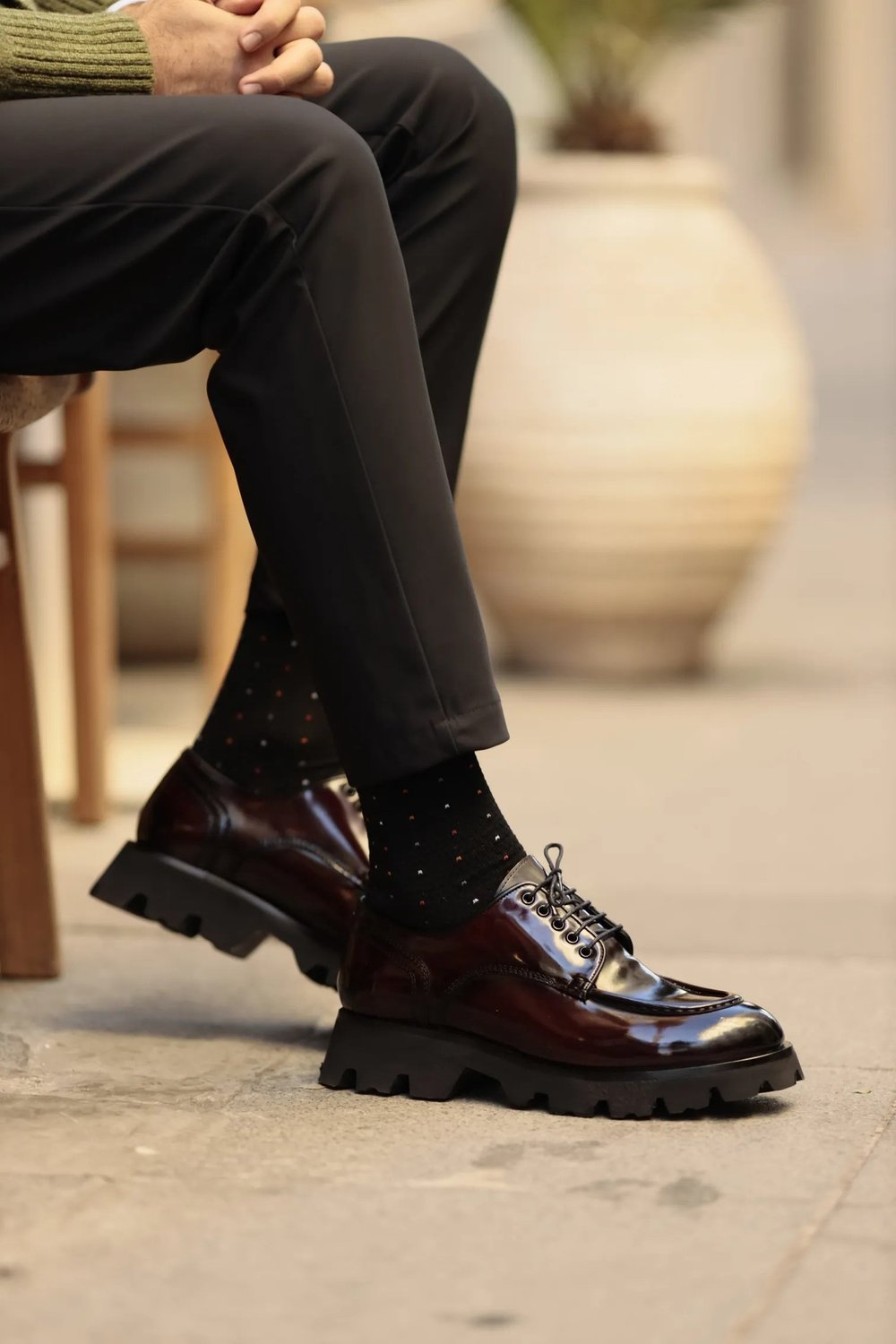 Daniel Model Hakiki Natural Deri İthal Taban Casual Ayakkabı - BORDO