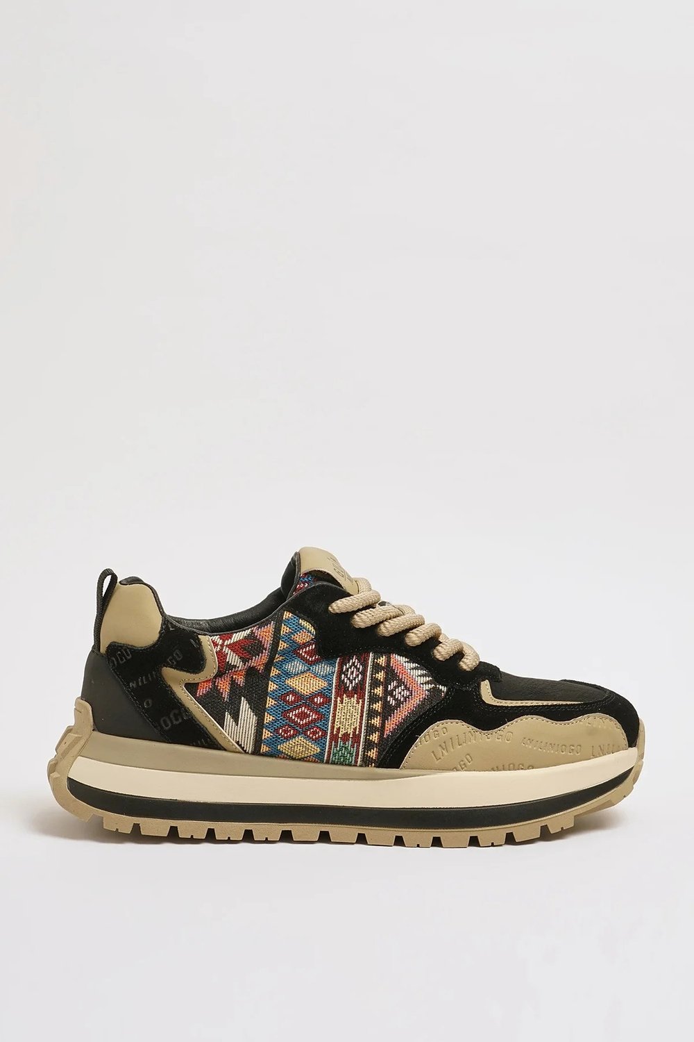 Diablo Model Hakiki Kombinasyonlu Deri İthal Taban Sneaker Ayakkabı - SİYAH