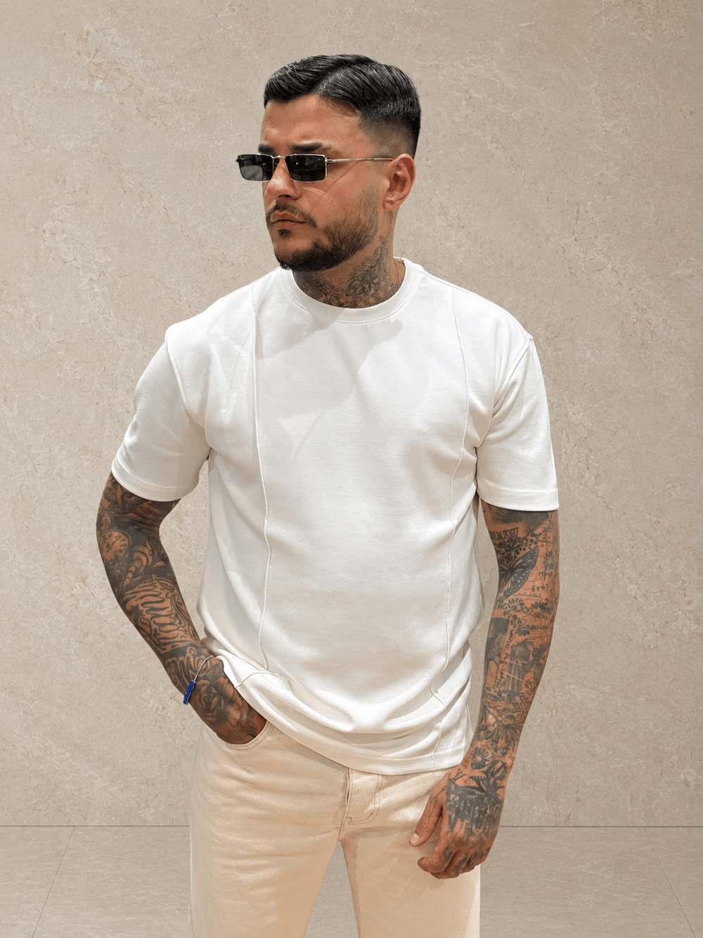 Ekru Regular Fit Tişört