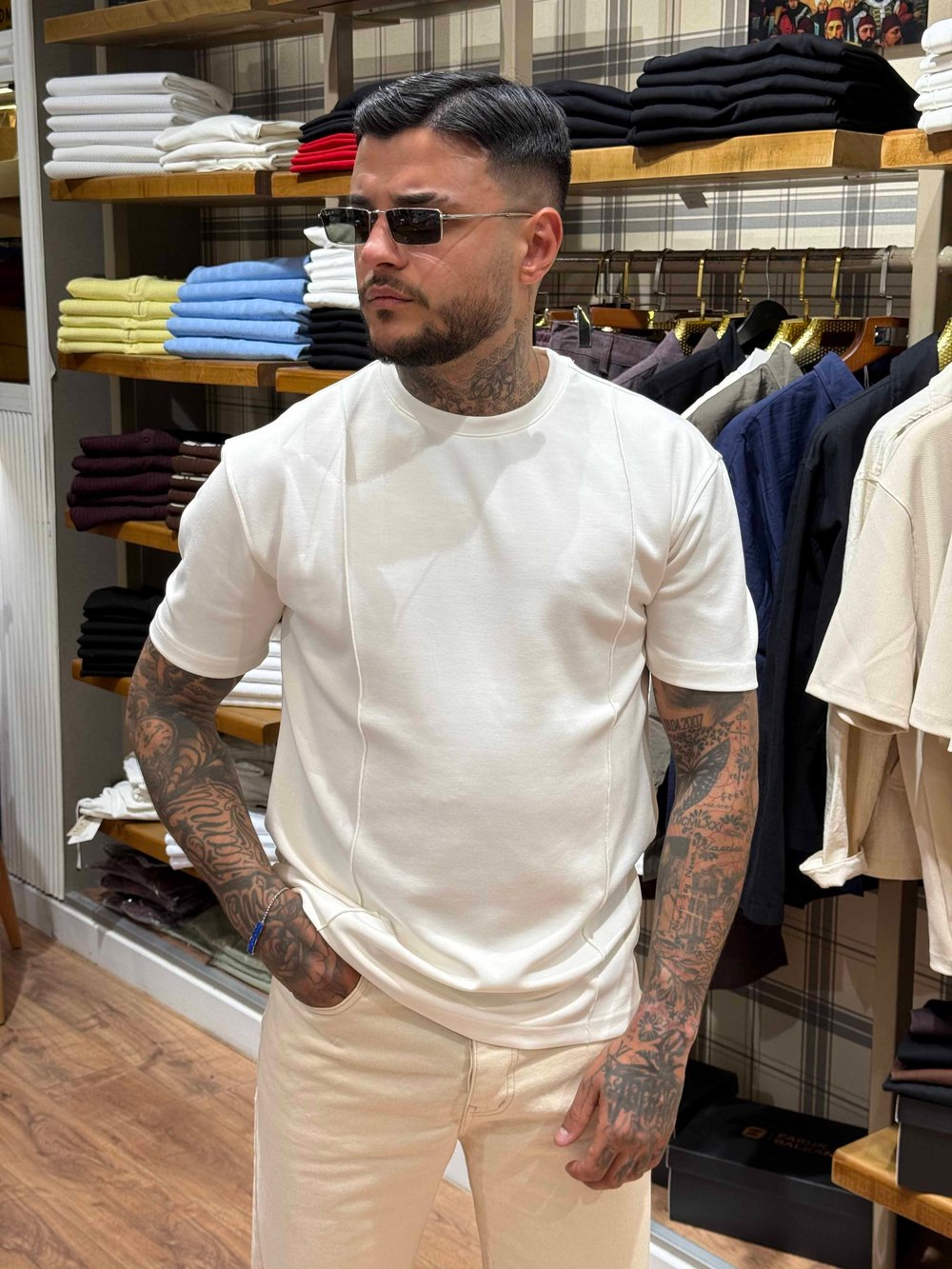 Ekru Regular Fit Tişört