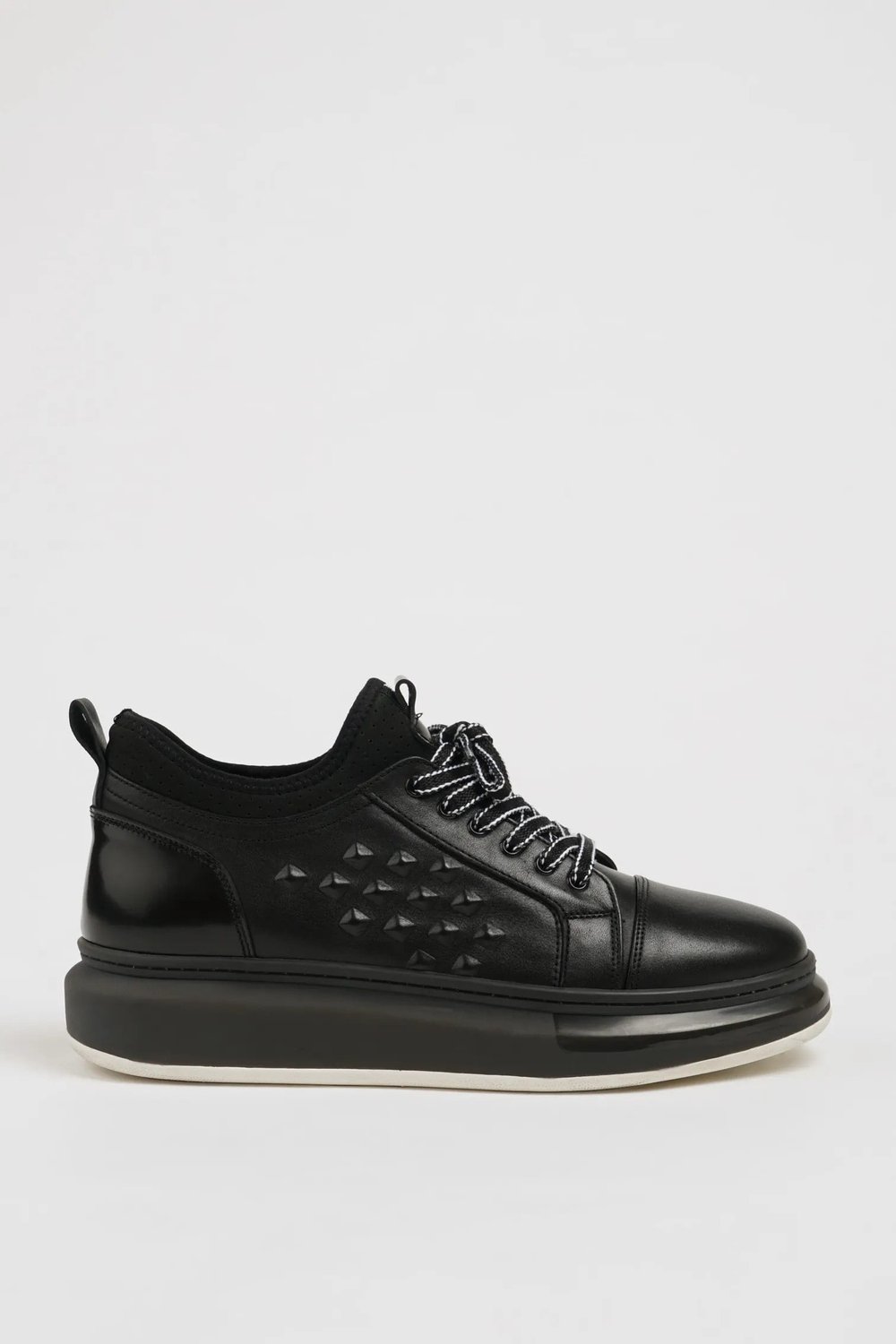 Equal Model Natural Deri İthal Taban Sneaker Ayakkabı - SİYAH