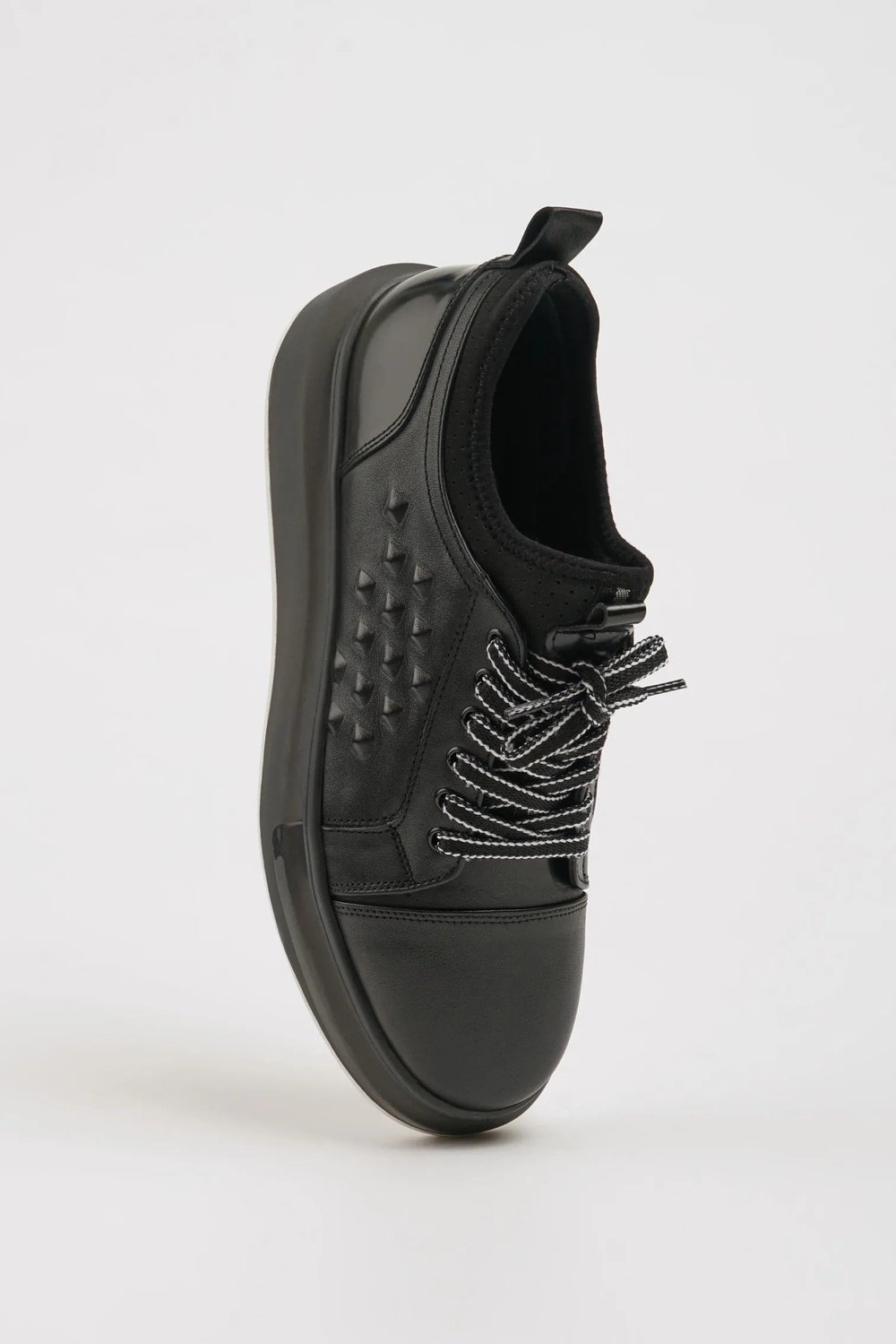 Equal Model Natural Deri İthal Taban Sneaker Ayakkabı - SİYAH