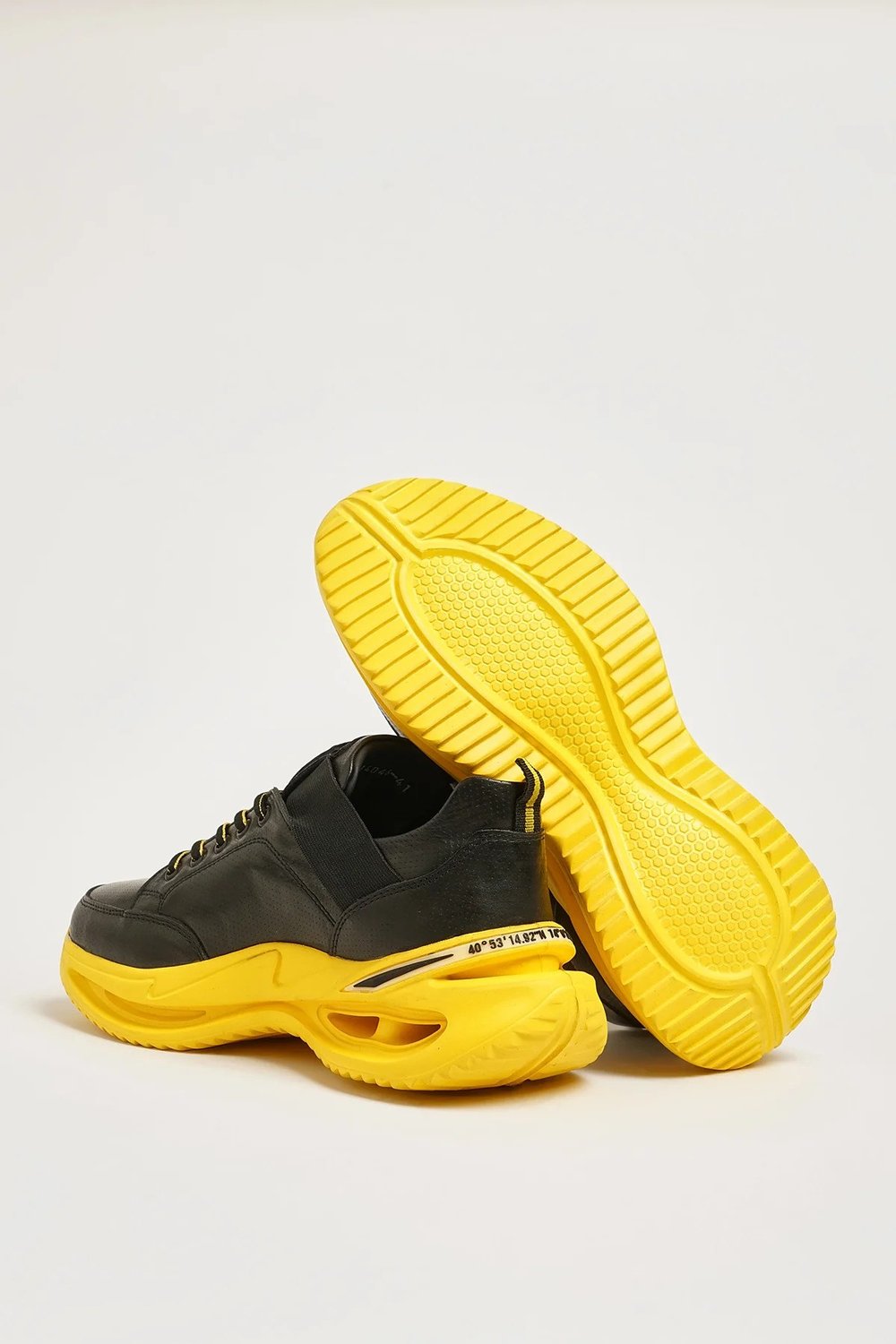 Gonzalez Model Hakiki Kombinasyonlu Deri İthal Taban Sneaker Ayakkabı - SİYAH