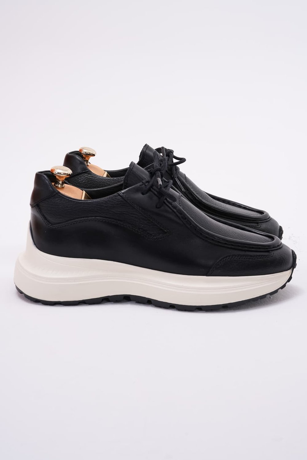Ikon Model Hakiki Floater Deri Casual Sneakers Ayakkabı - SİYAH