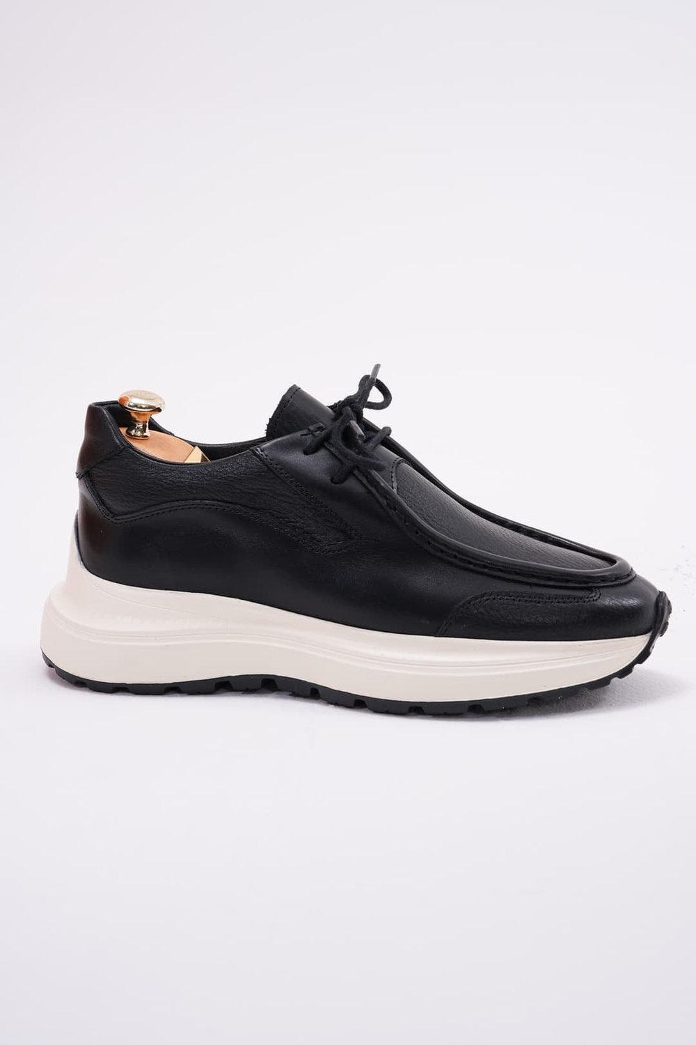 Ikon Model Hakiki Floater Deri Casual Sneakers Ayakkabı - SİYAH