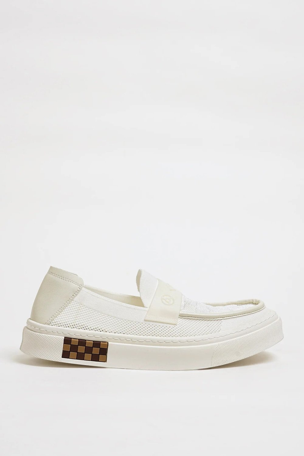 Luis Model Hakiki Örme Triko Kumaş İthal Taban Sneaker Ayakkabı - BEYAZ