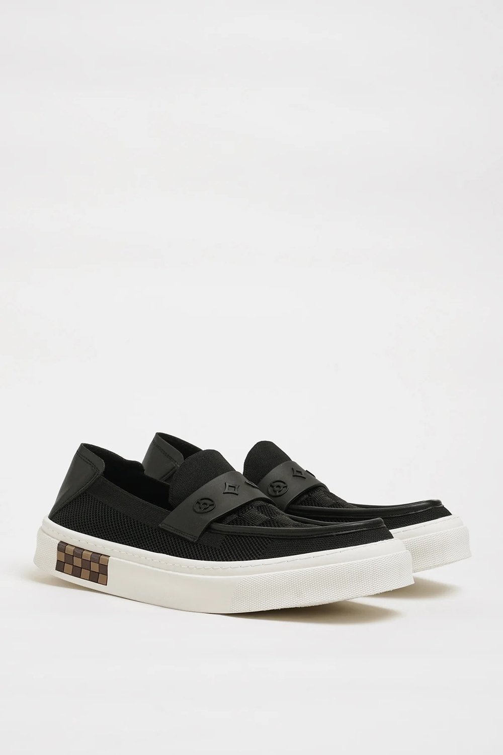 Luis Model Hakiki Örme Triko Kumaş İthal Taban Sneaker Ayakkabı - SİYAH