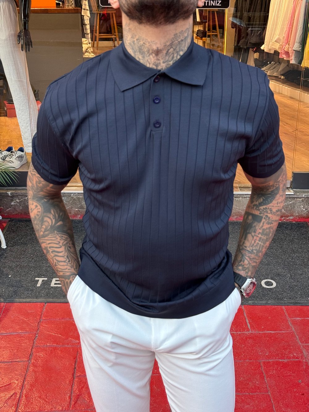 Luxury Lacivert Polo Yaka