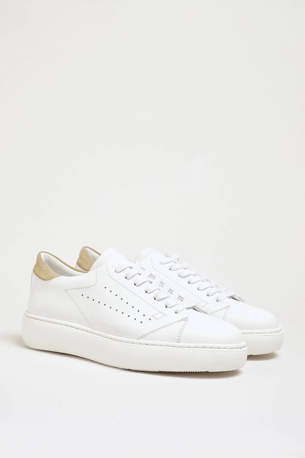 Marisa Model Hakiki Natural Deri Eva Taban Sneaker Ayakkabı - BEYAZ