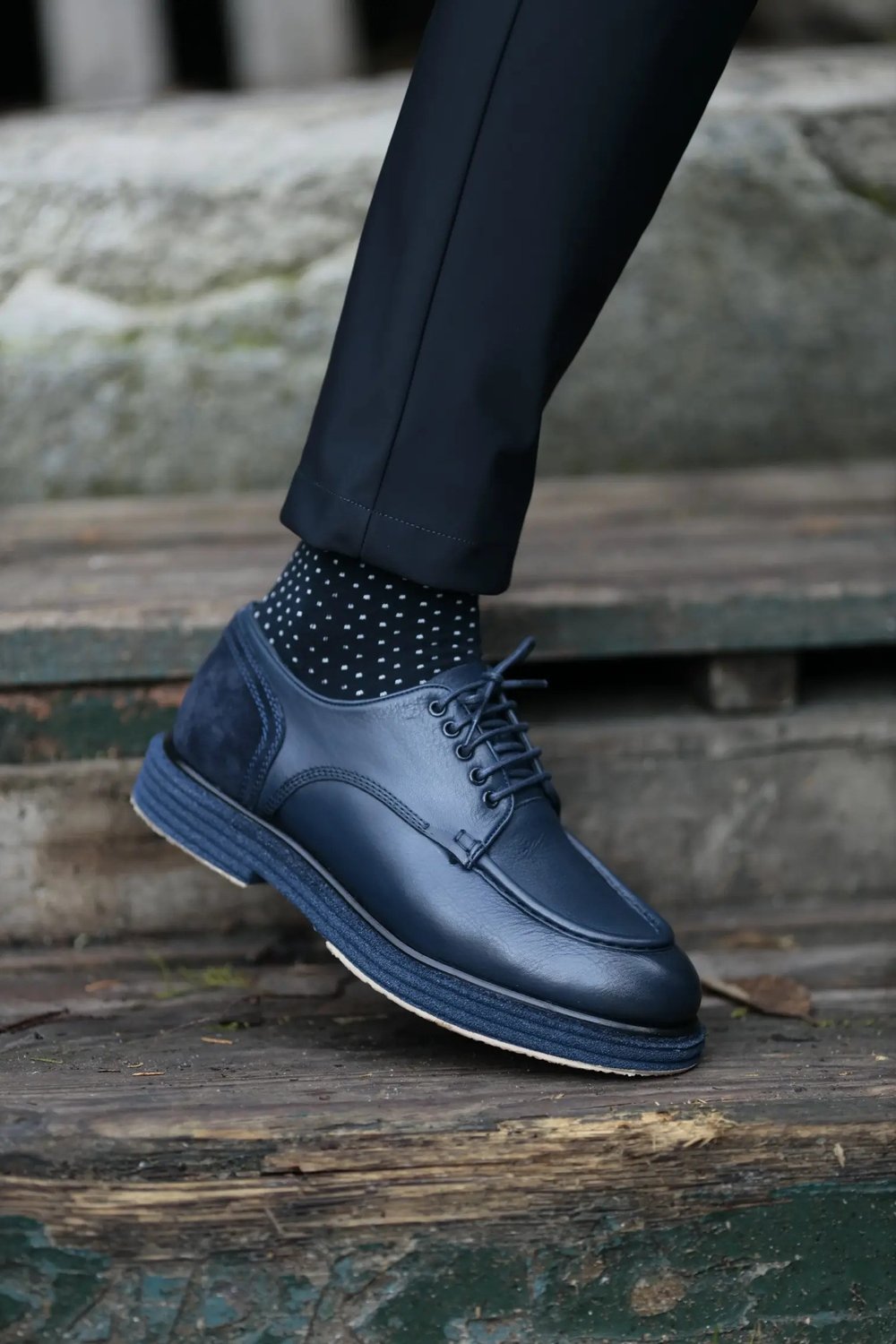 Mathew Model İthal Taban Floater Deri Casual Ayakkabı - LACİVERT