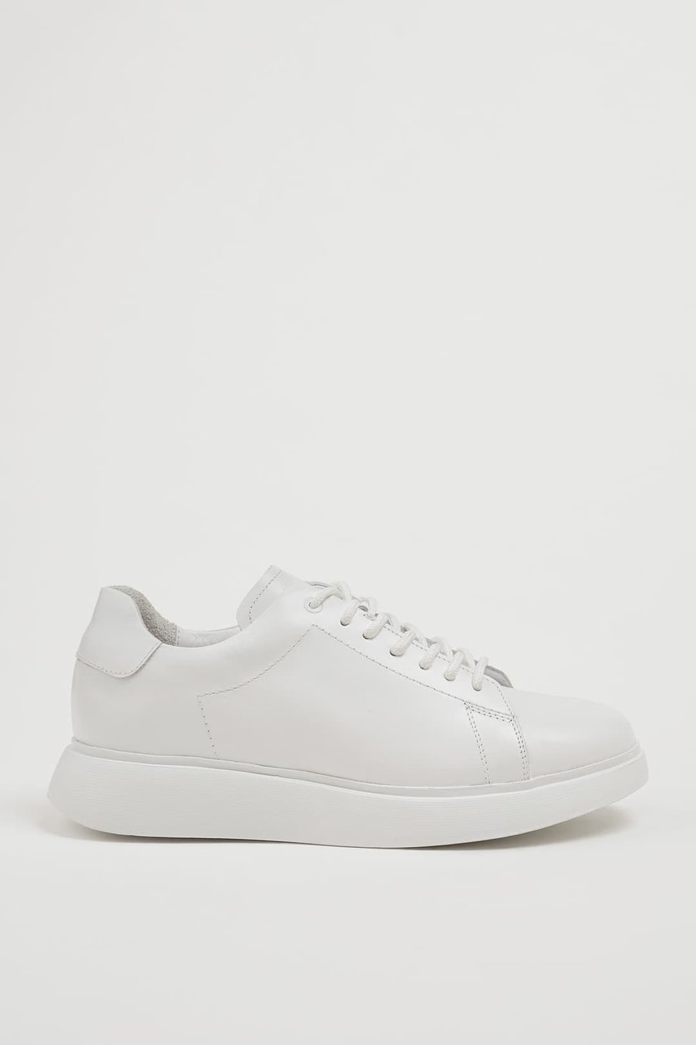 Milano Model Hakiki Deri Eva Taban Sneaker Ayakkabı - BEYAZ