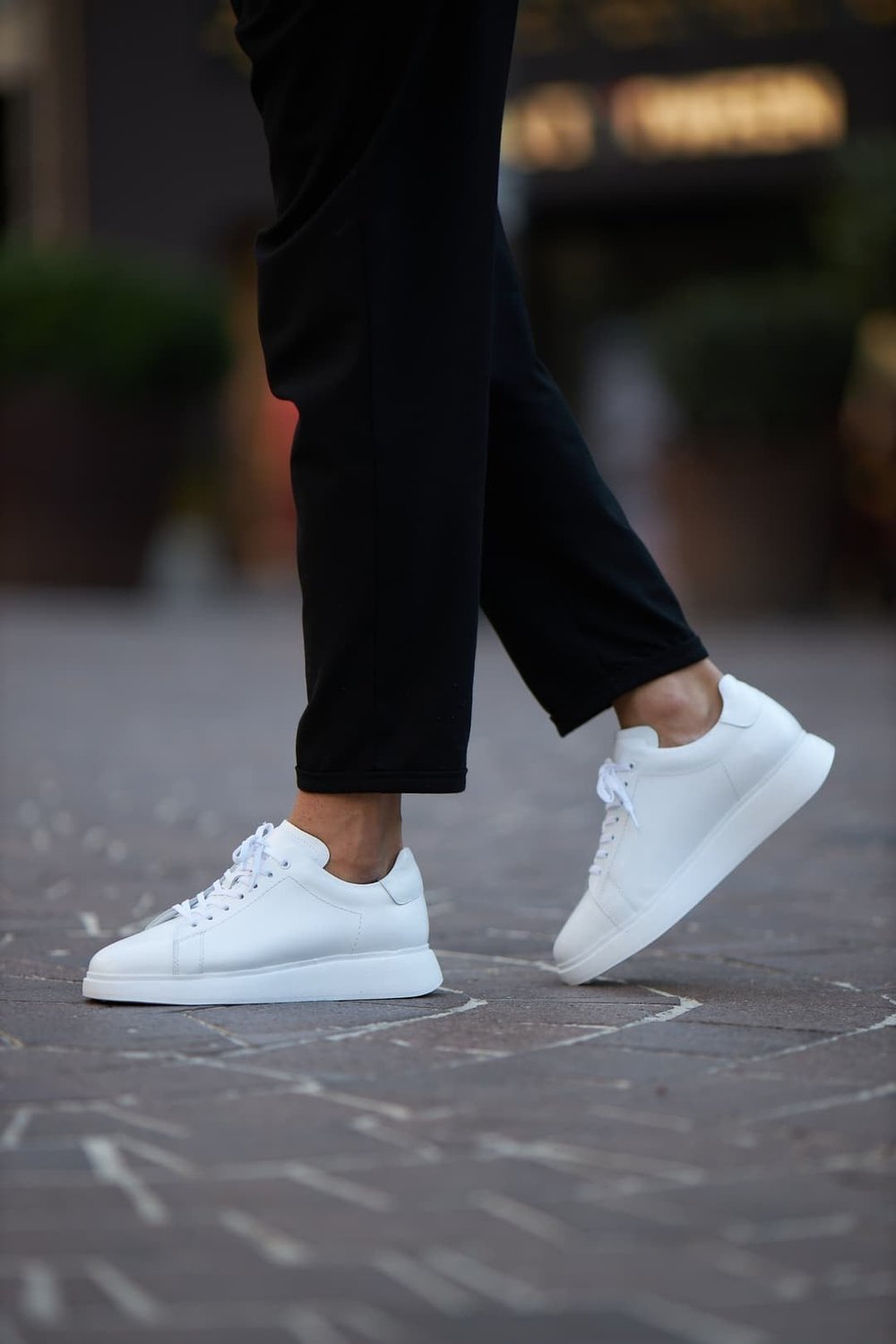 Milano Model Hakiki Deri Eva Taban Sneaker Ayakkabı - BEYAZ
