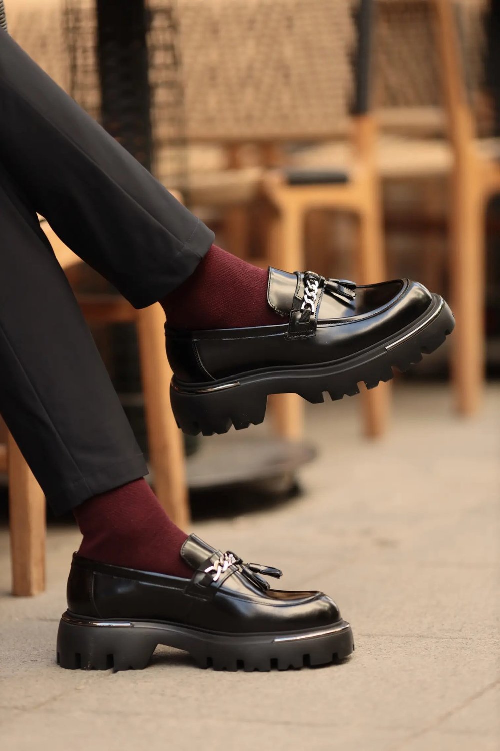 Morris Model Hakiki Açma Deri İthal Taban Casual Ayakkabı - SİYAH