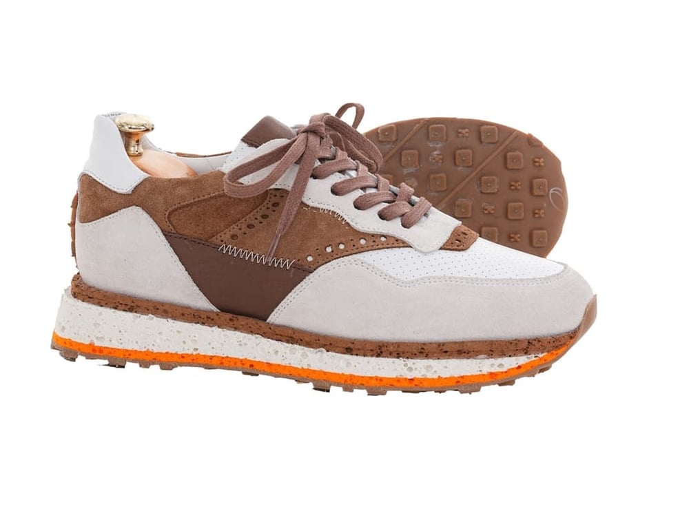 Olivier Model Kombinasyonlu Deri Eva Taban Sneaker Ayakkabı - BEJ