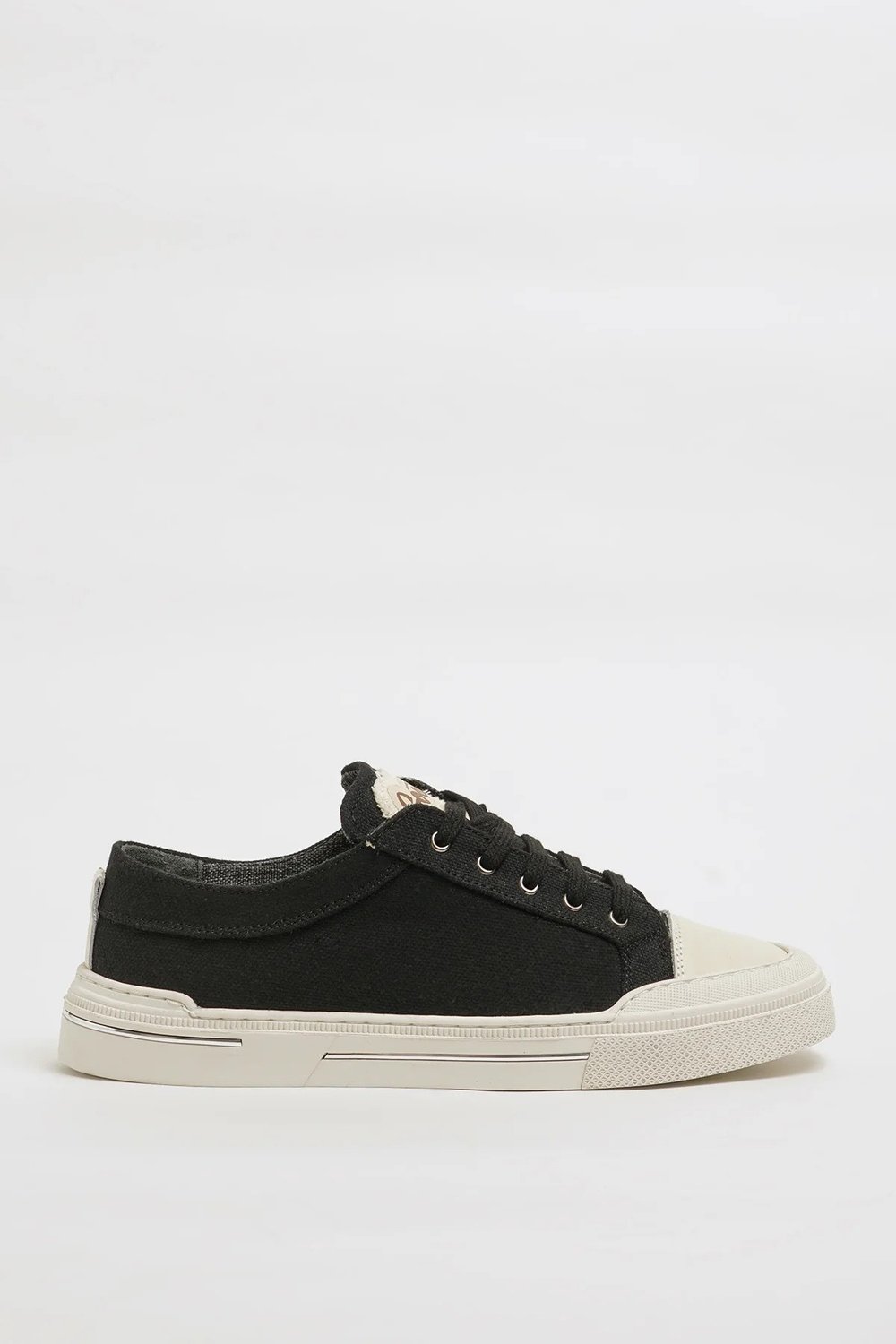 Ozzy Model Keten Kumaş Eva Taban Sneaker Ayakkabı - SİYAH