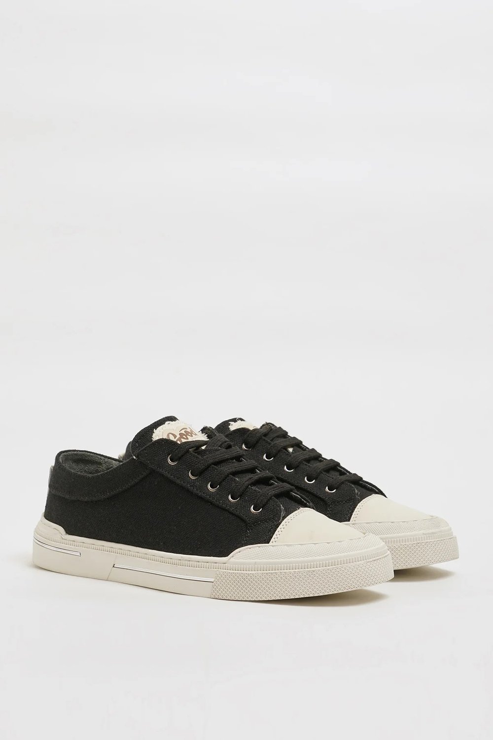 Ozzy Model Keten Kumaş Eva Taban Sneaker Ayakkabı - SİYAH