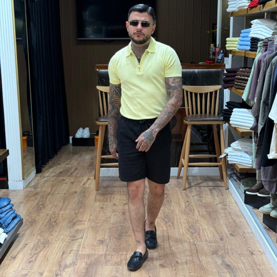 POLO YAKA PREMİUM TRİKO SARI