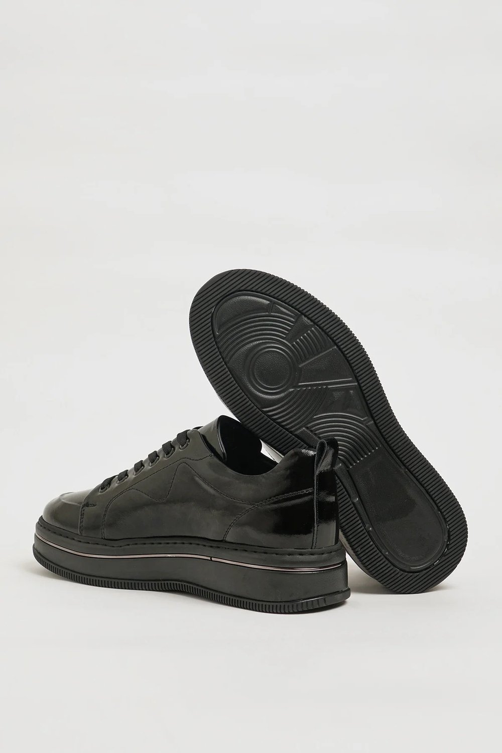 Samuel Model İthal Taban Hakiki Deri Sneaker Ayakkabı - SİYAH
