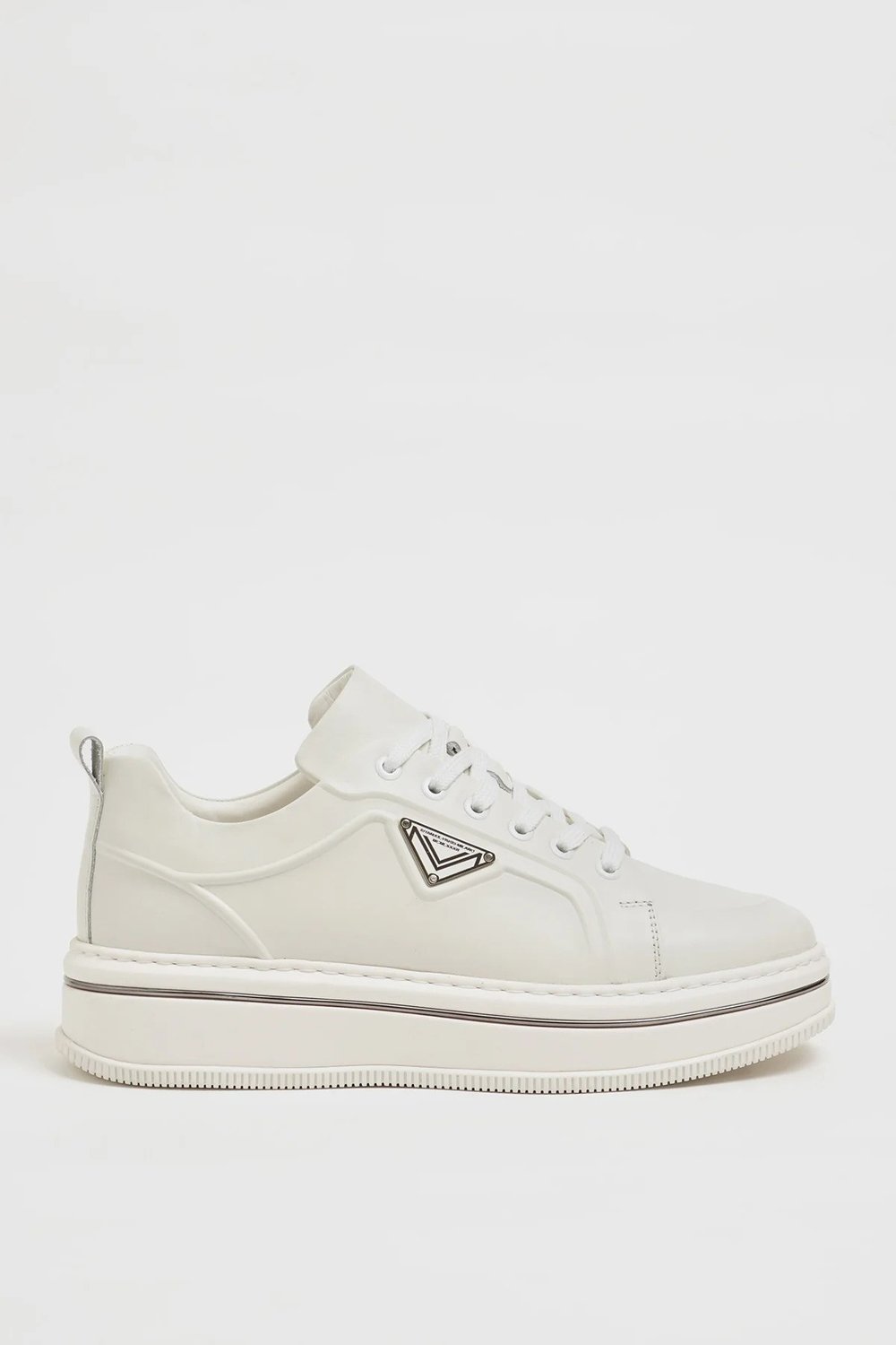 Samuel Model İthal Taban Hakiki Deri Sneaker Ayakkabı - BEYAZ
