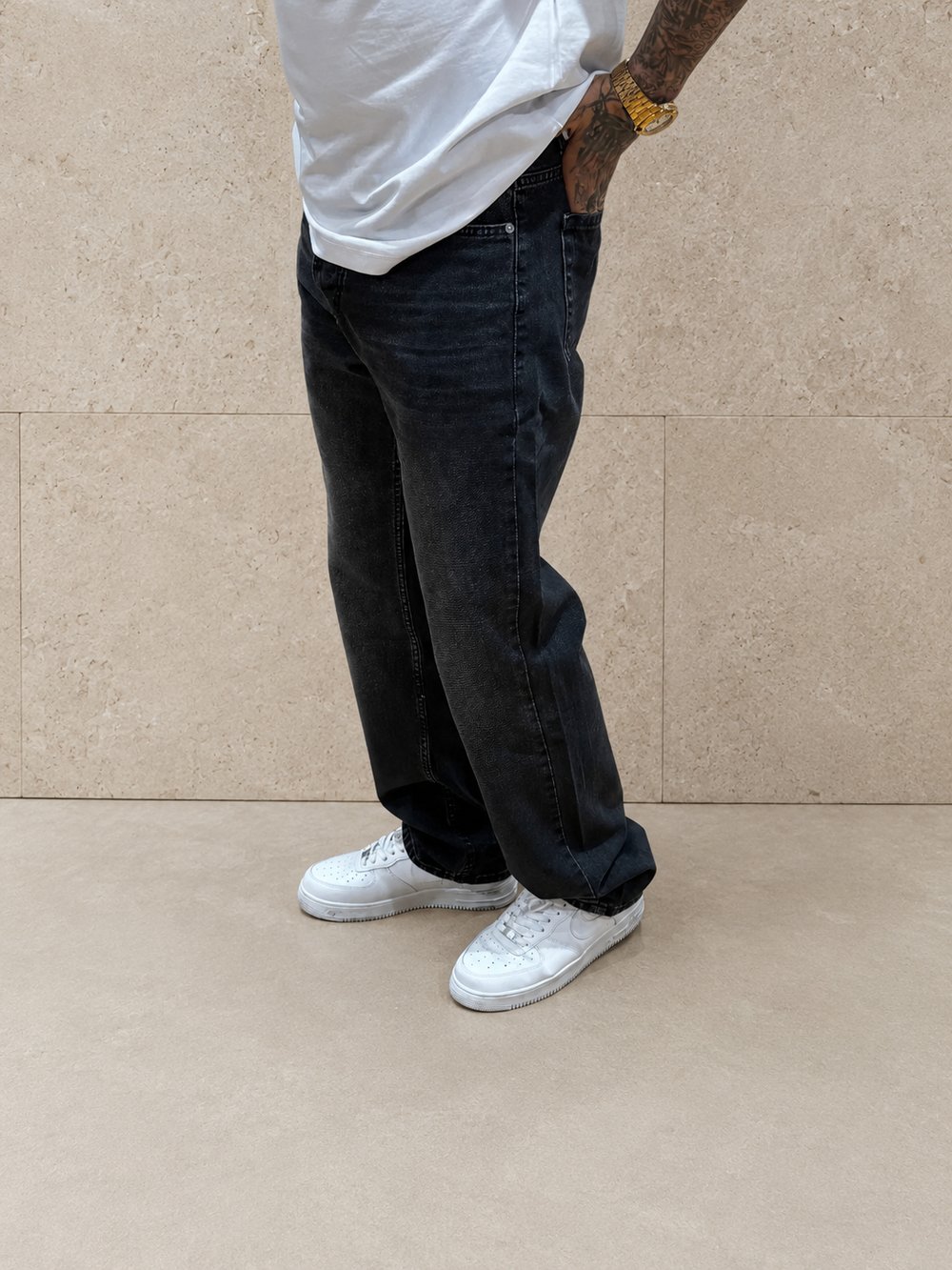 Siyah Baggy Jean