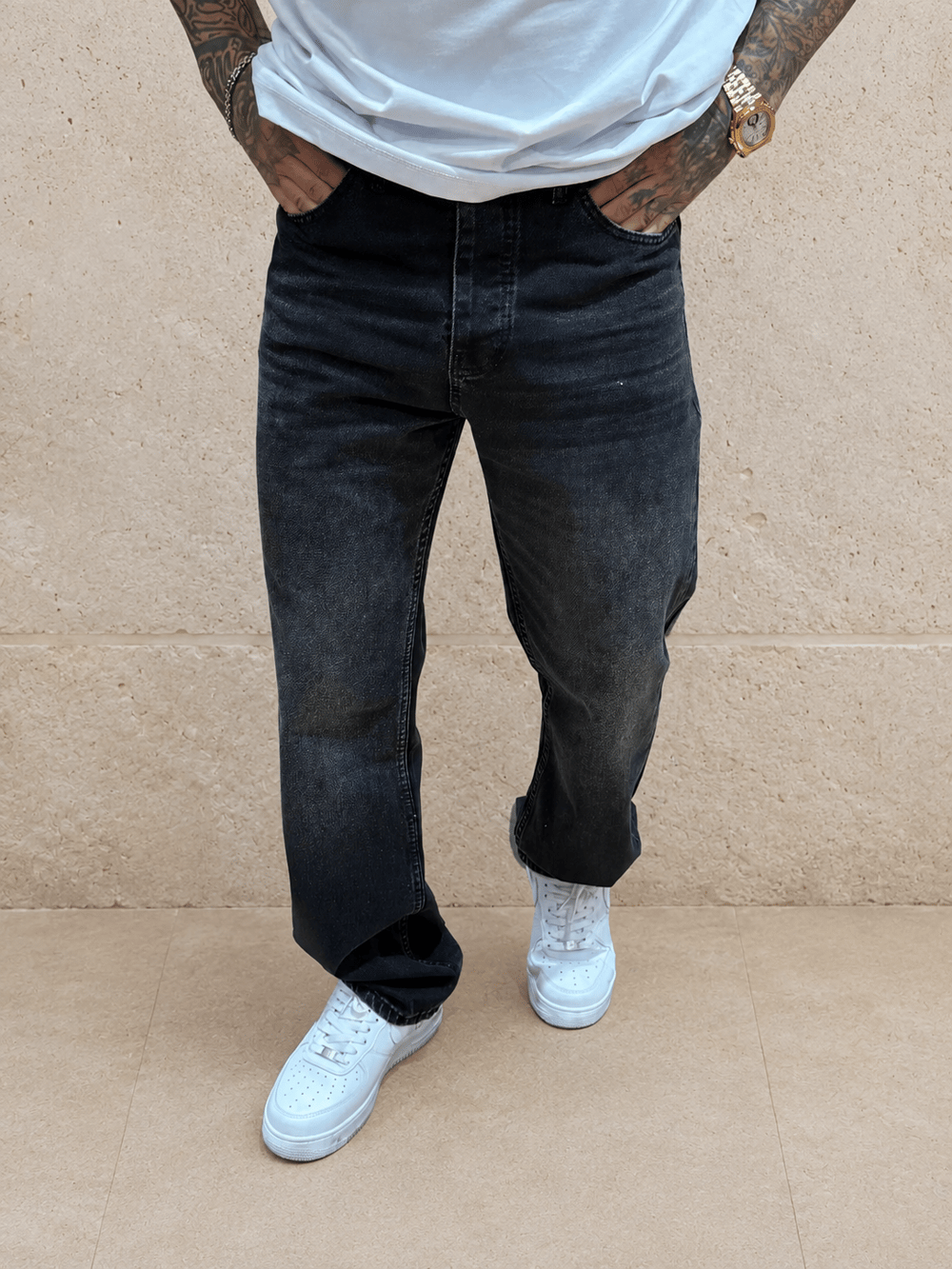 Siyah Baggy Jean