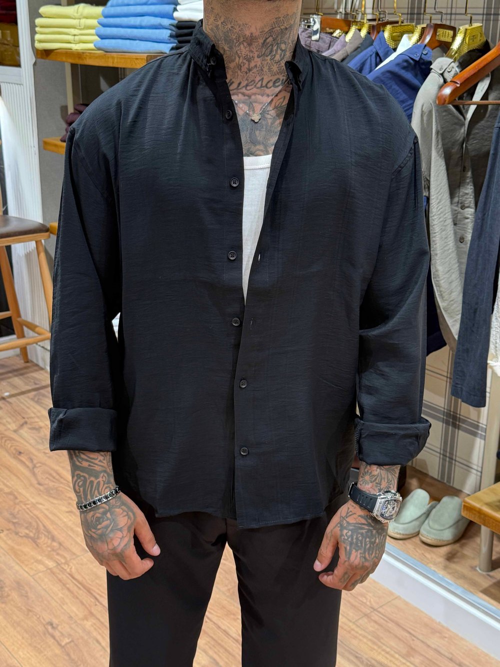 Siyah Regular Fit Gömlek