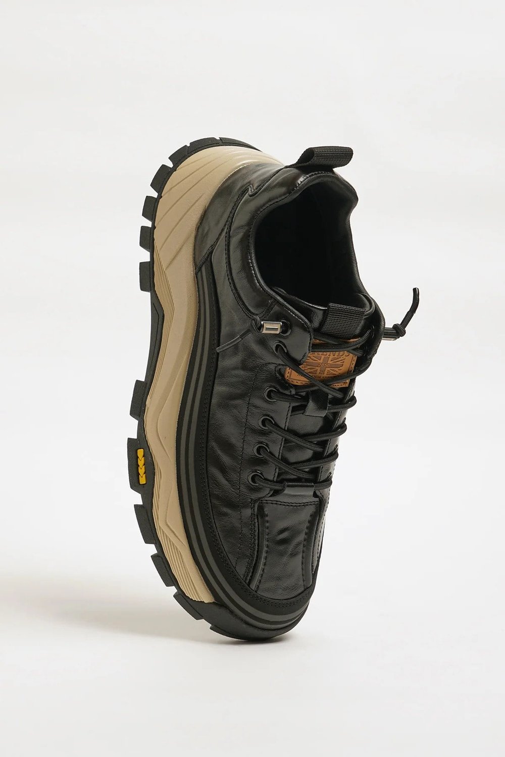 Spencer Model Kombinasyonlu Deri İthal Taban Sneaker Ayakkabı - SİYAH