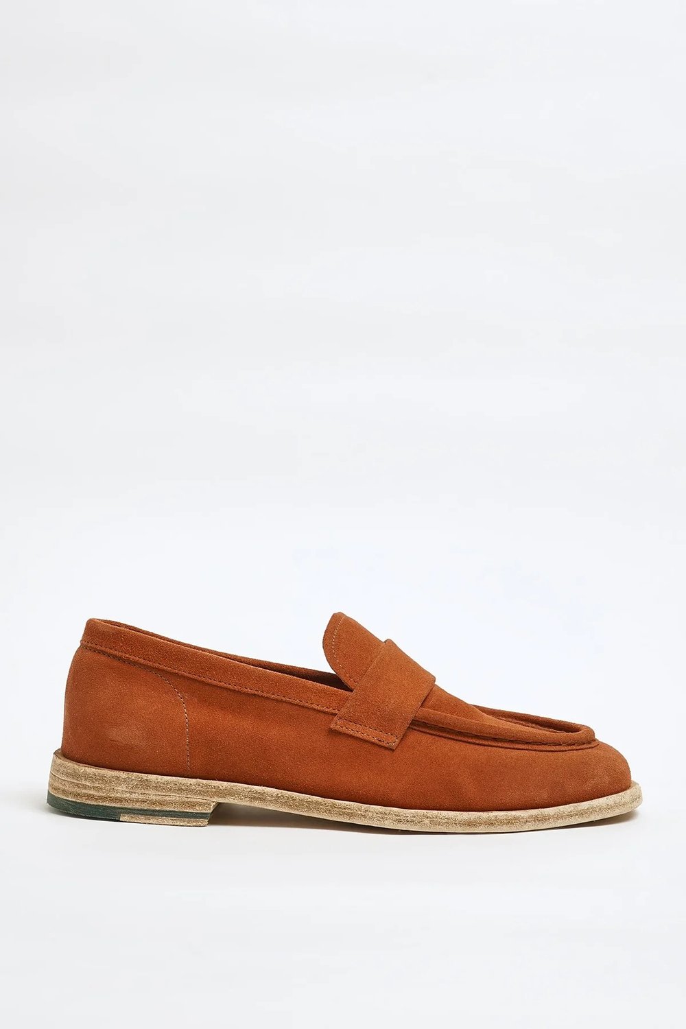 Tony Model Hakiki Süet Deri Kösele Taban Loafer Ayakkabı - KİREMİT