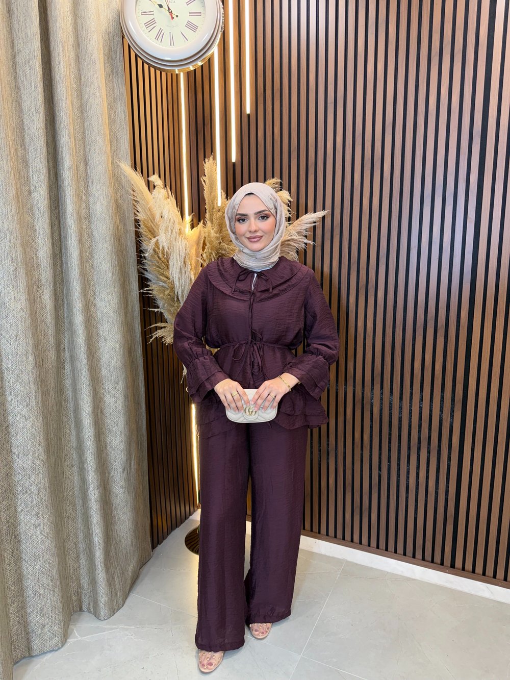 Sona Pantolonlu Takım | Mürdüm