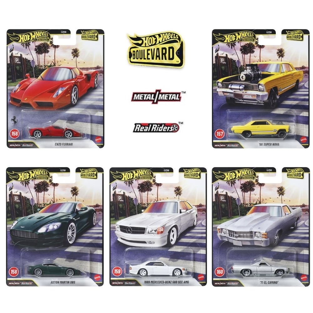 Hot Wheels Premium Boulevard 5'li Set