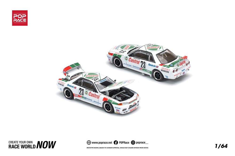 Pop Race 1/64 GT-R R32 MACAU GUIA RACE 1990 WINNER